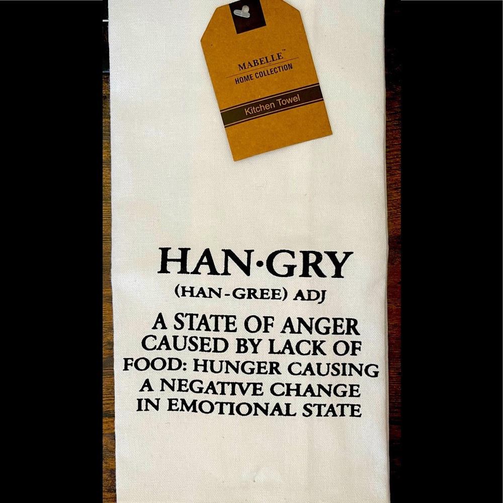 Hangry Kitchen Towel NWT